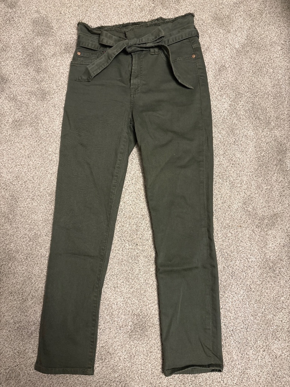 7 For all man kind dark green jeans 28
